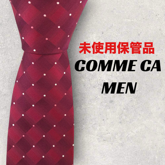 [6496] Unused, stored Commes Men necktie, red 