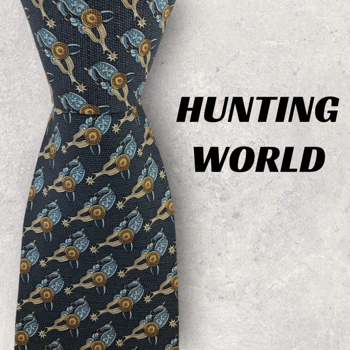 [6510] Beautiful item! Hunting World necktie, blue 