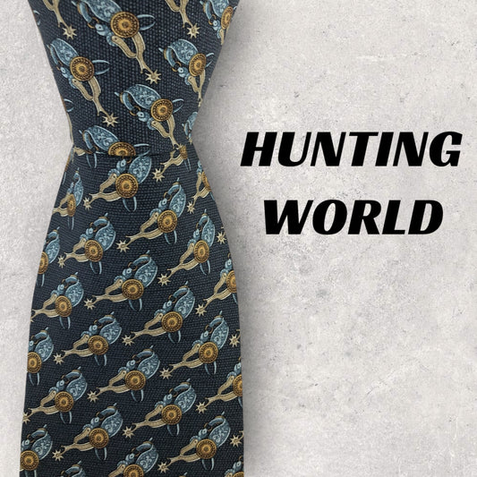 [6510] Beautiful item! Hunting World necktie, blue 