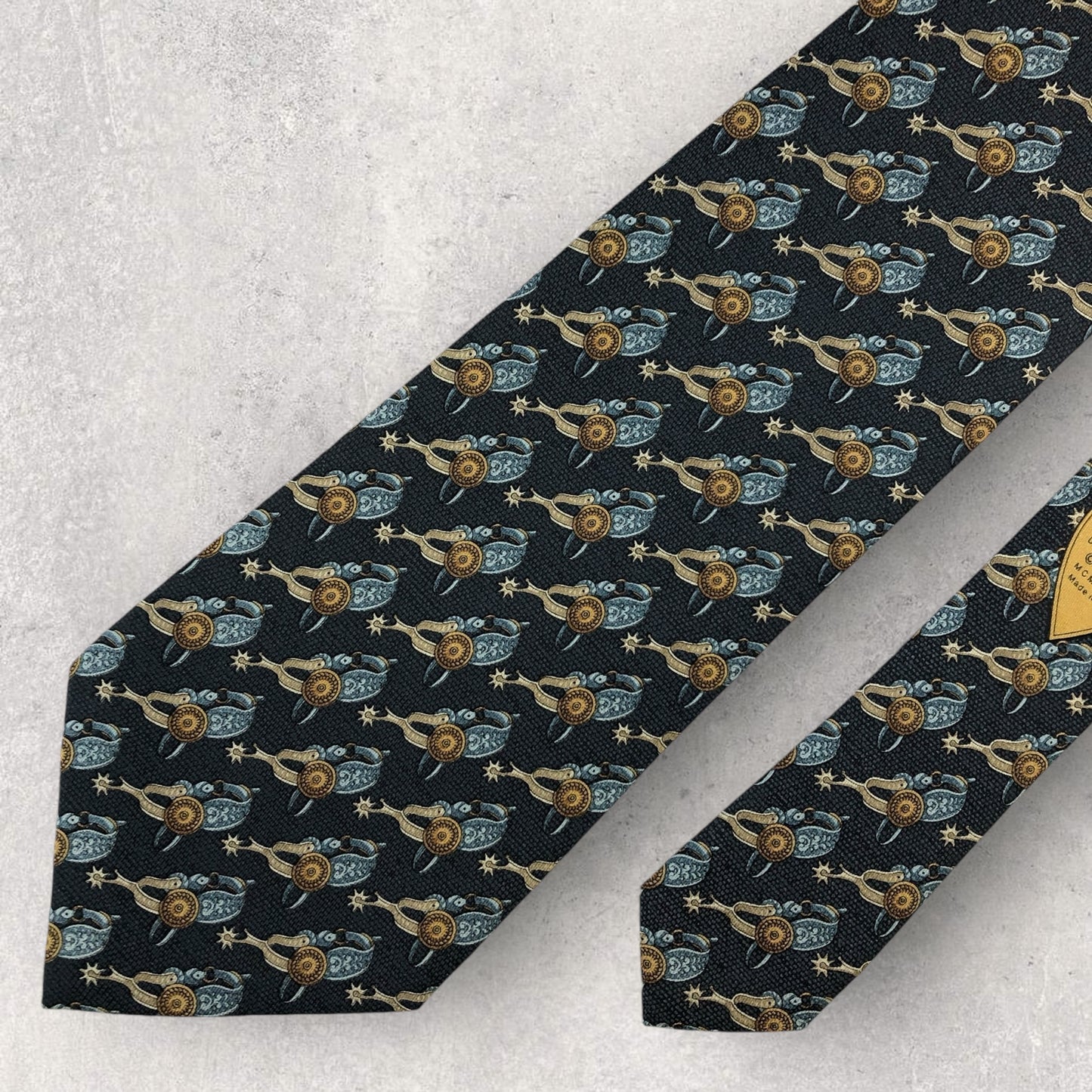 [6510] Beautiful item! Hunting World necktie, blue 