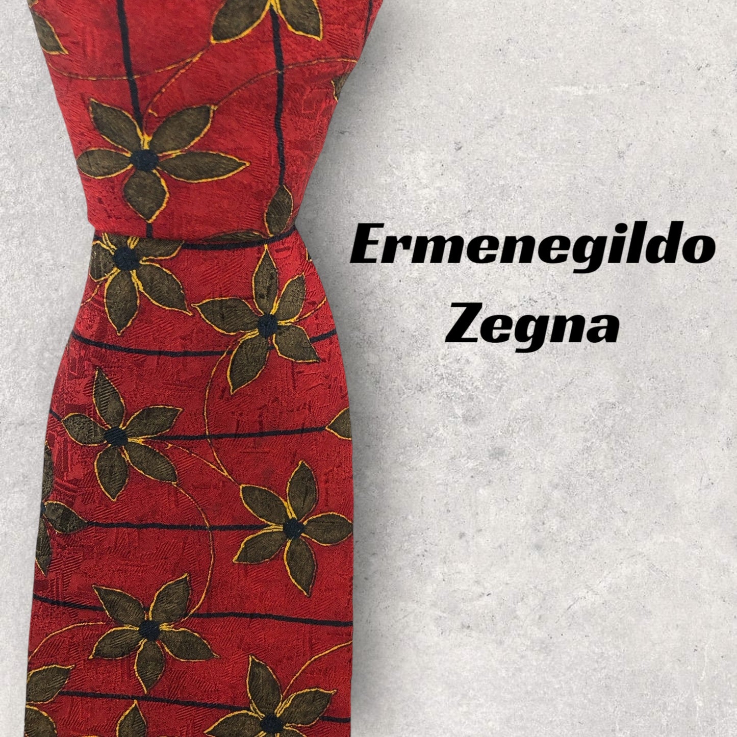 [6516] Good quality! Ermenegildo Zegna necktie in red 