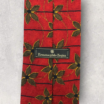 [6516] Good quality! Ermenegildo Zegna necktie in red 