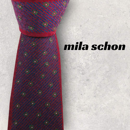 [6541] Good quality! Mila Schon necktie in red 