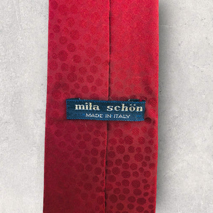[6541] Good quality! Mila Schon necktie in red 