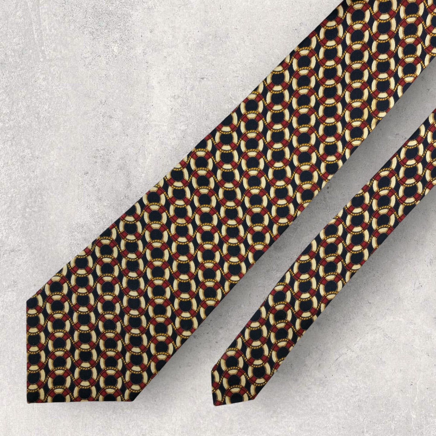 [6549] Good quality! Jim Thompson necktie, blue x white x red 