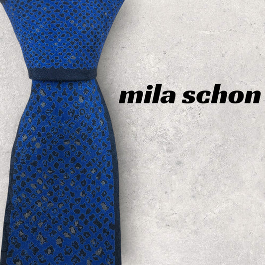 [6552] Beautiful item! Mila Schon tie, blue 
