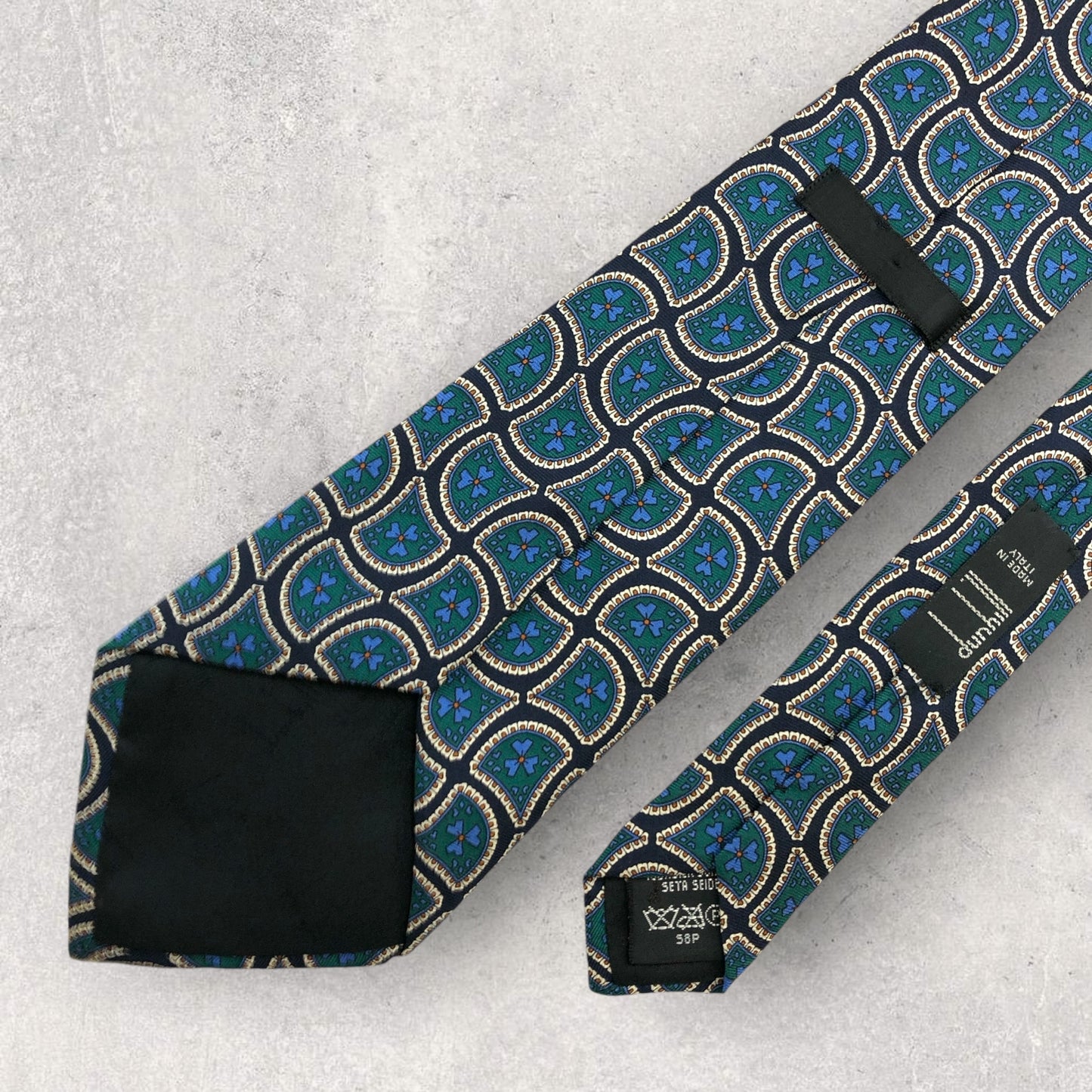 [6568] Beautiful item! Dunhill necktie in green 