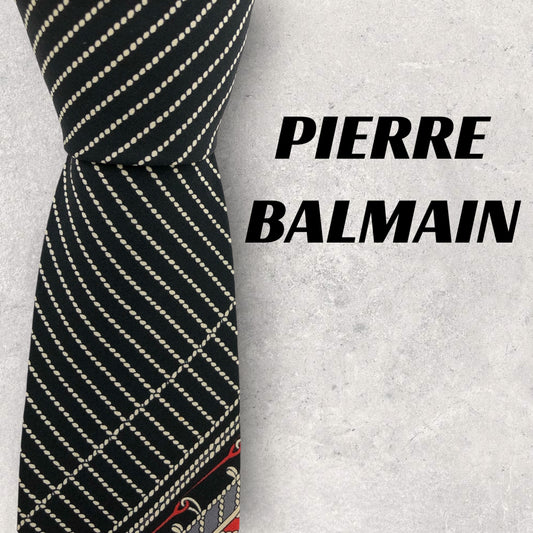 [6569] Beautiful item! Pierre Balmain necktie in black 