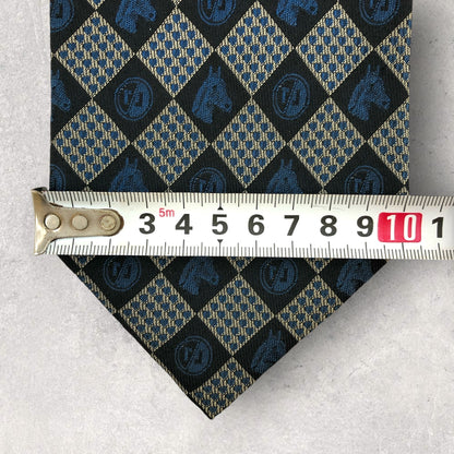 [6581] Beautiful item! Renoma tie, blue, horse pattern 