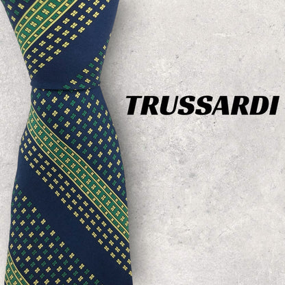 [6586] Good quality! Trussardi tie, blue 