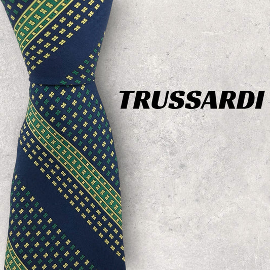 [6586] Good quality! Trussardi tie, blue 