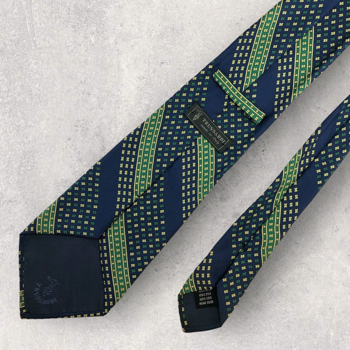 [6586] Good quality! Trussardi tie, blue 