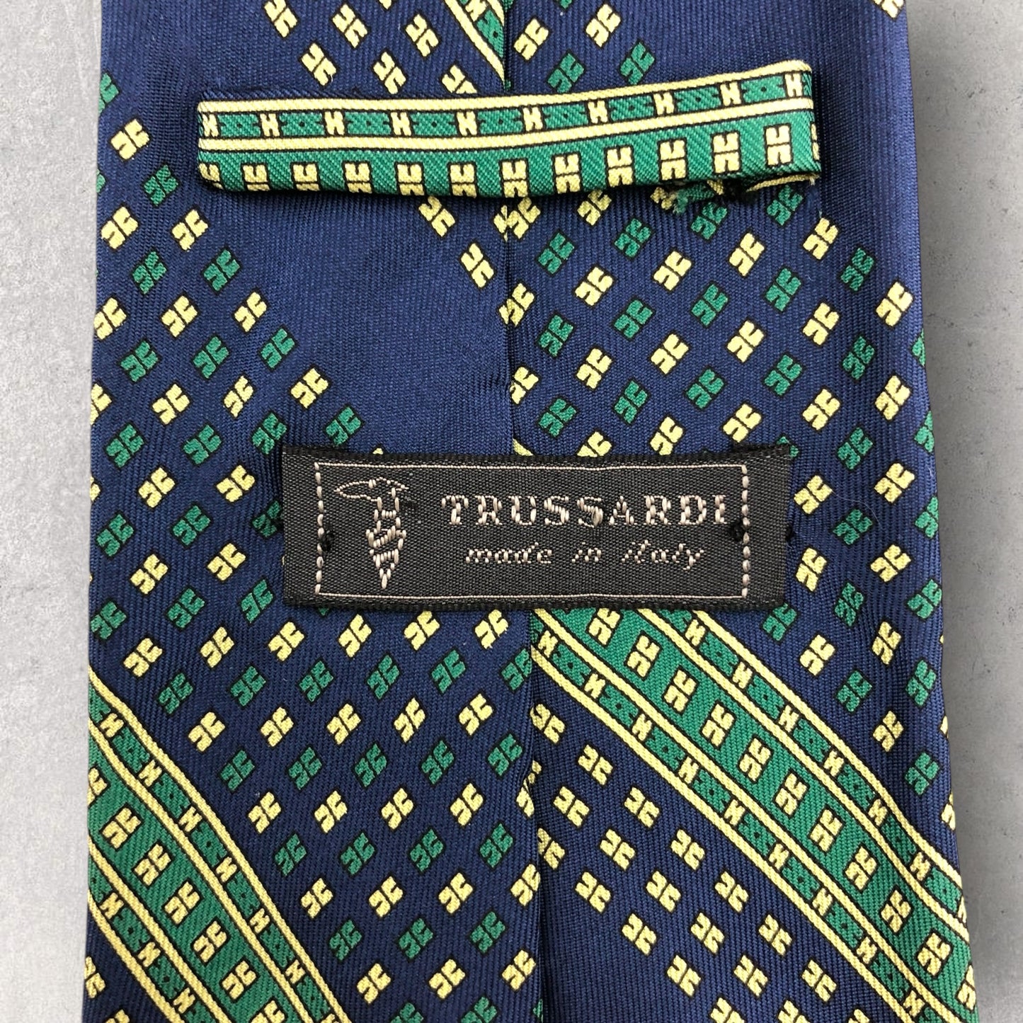 [6586] Good quality! Trussardi tie, blue 