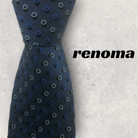[6603] Beautiful item! Renoma necktie, blue 