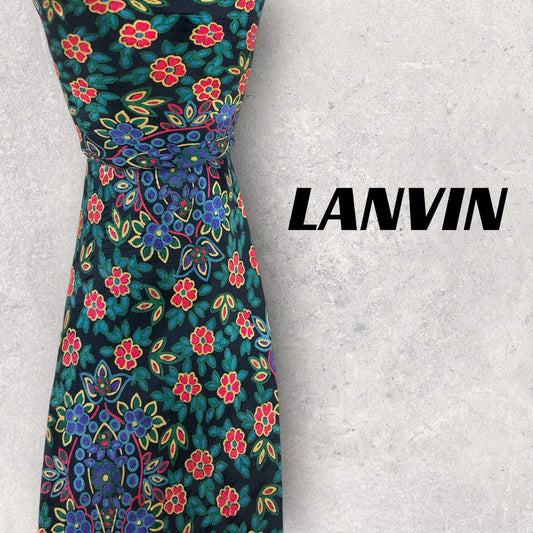 [6610] Beautiful item! Lanvin necktie in green 