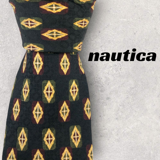 [6619] Beautiful item! Nautica necktie, black 