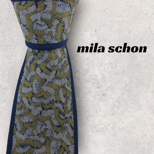 [6625] Beautiful item! Mila Schon tie, blue 