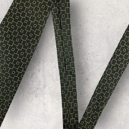 【6633】美品！ダーバン　ネクタイ　グリーン系