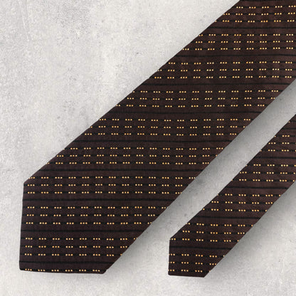 【6634】美品！ダーバン　ネクタイ　赤茶系