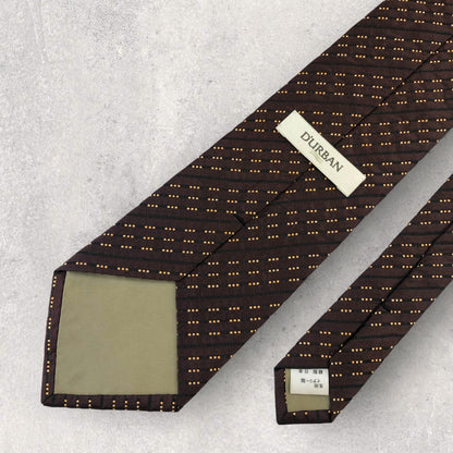 【6634】美品！ダーバン　ネクタイ　赤茶系