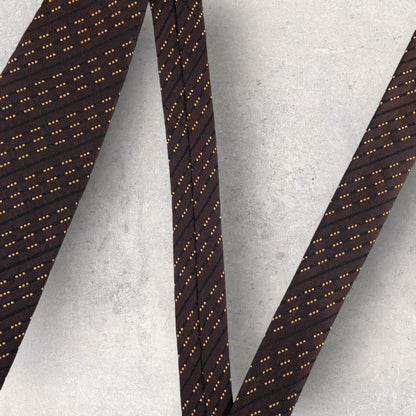 【6634】美品！ダーバン　ネクタイ　赤茶系