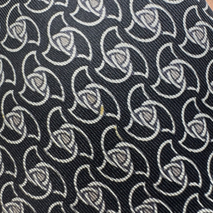 【7623】良品！エルメス　ネクタイ　ブラック系