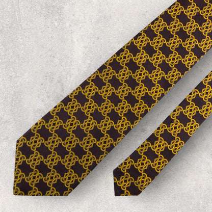 【6669】美品！ダーバン　ネクタイ　ワインレッド系