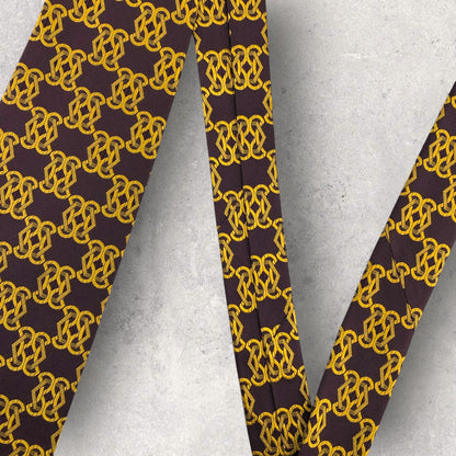 【6669】美品！ダーバン　ネクタイ　ワインレッド系