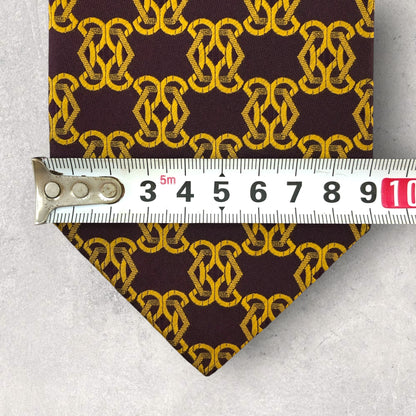 【6669】美品！ダーバン　ネクタイ　ワインレッド系