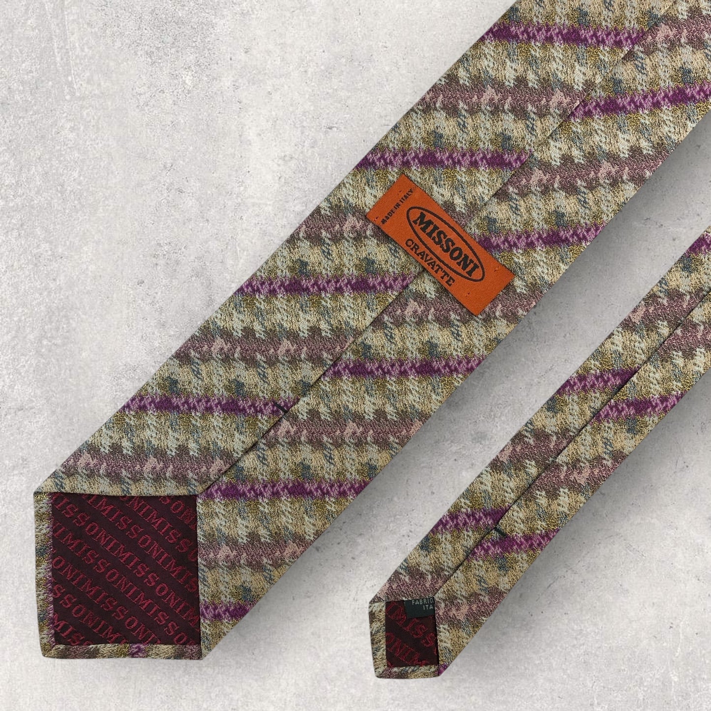[6692] Beautiful item! Missoni tie in gold and purple 