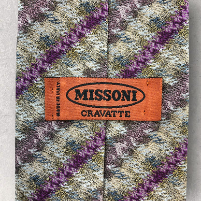 [6692] Beautiful item! Missoni tie in gold and purple 