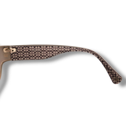 【203】美品！コーチ　サングラス　ブラック系　シグネイチャー　フラワー