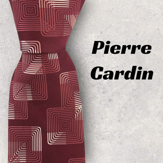 [6739] Beautiful item! Pierre Cardin necktie in red 