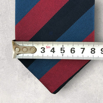 【6756】良品！ランバン　ネクタイ　レッド系　ネイビー系