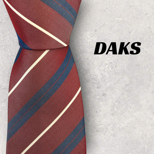 【6757】美品ー良品！ダックス　ネクタイ　レッド系