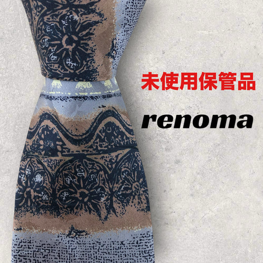 【6785】未使用保管品　レノマ　ネクタイ　パープル系