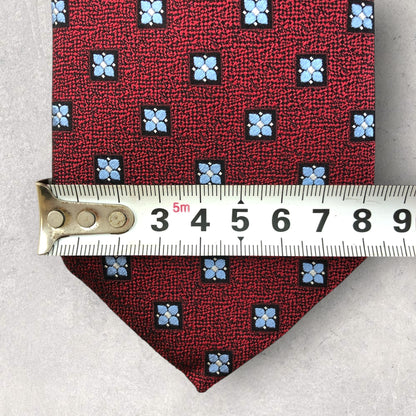 【6793】未使用保管品　エルメネジルドゼニア　ネクタイ　レッド系