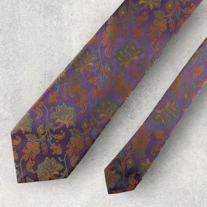 【6804】良品！ジムトンプソン　ネクタイ　パープル系