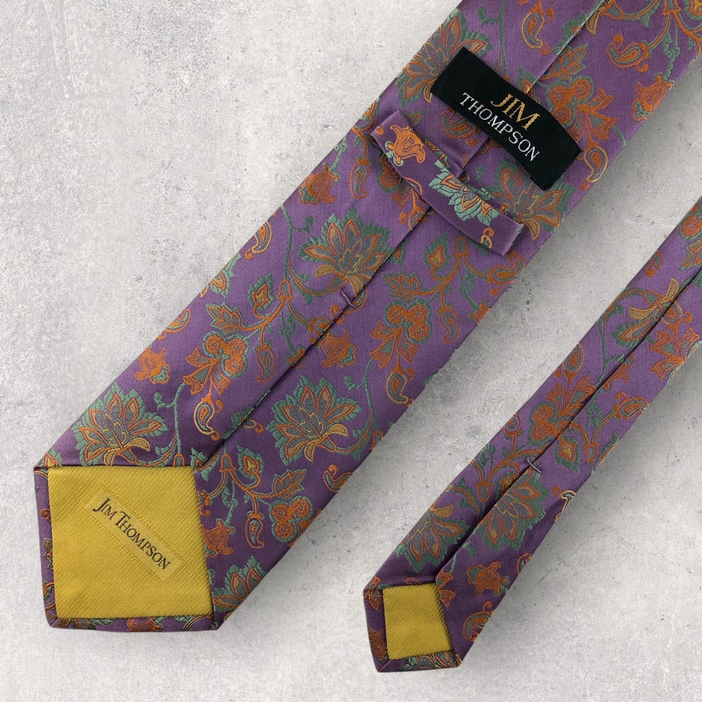 【6804】良品！ジムトンプソン　ネクタイ　パープル系