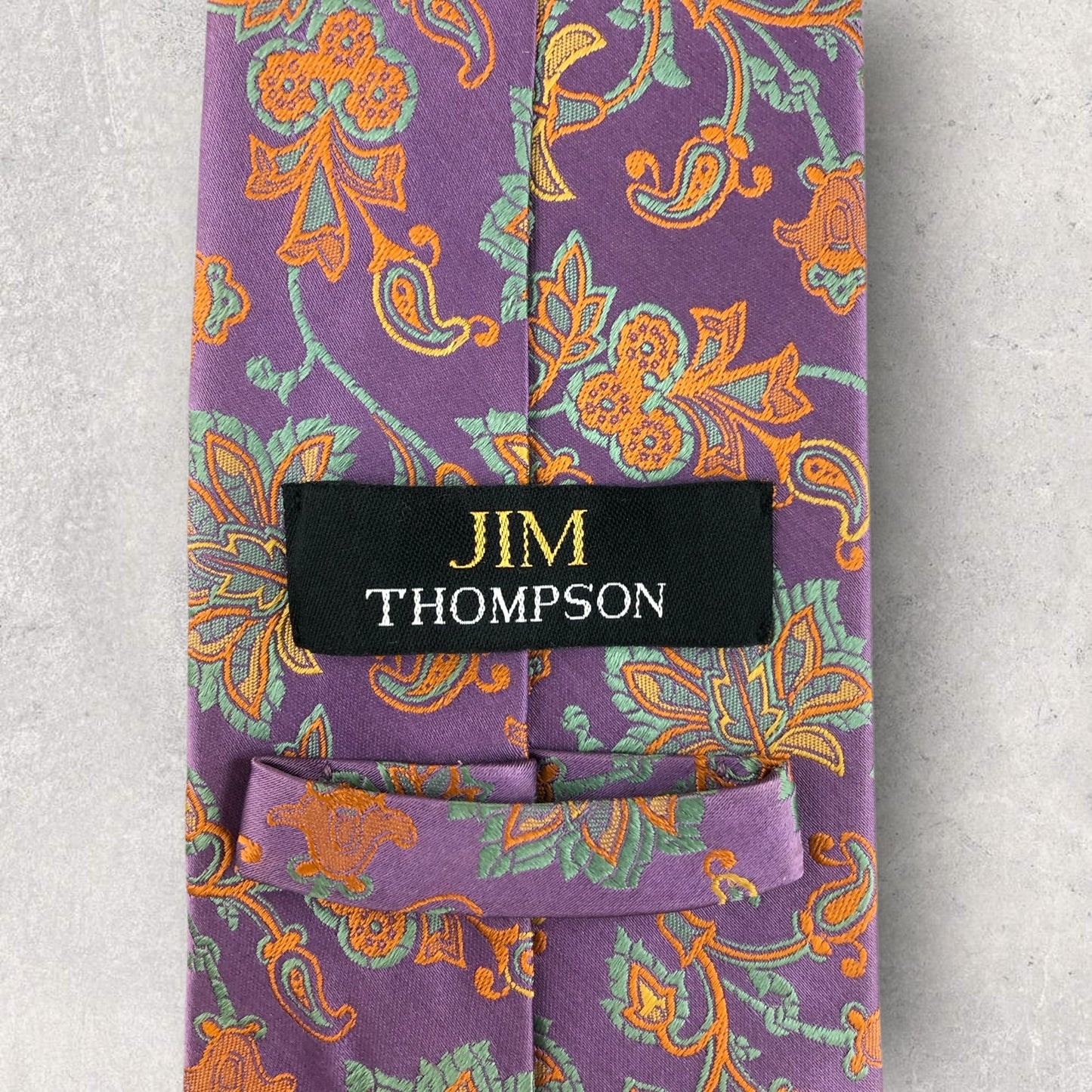 【6804】良品！ジムトンプソン　ネクタイ　パープル系