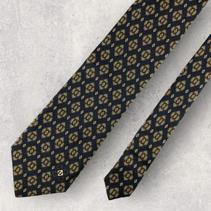 【6837】良品！シャルルジョルダン　ネクタイ　ネイビー系