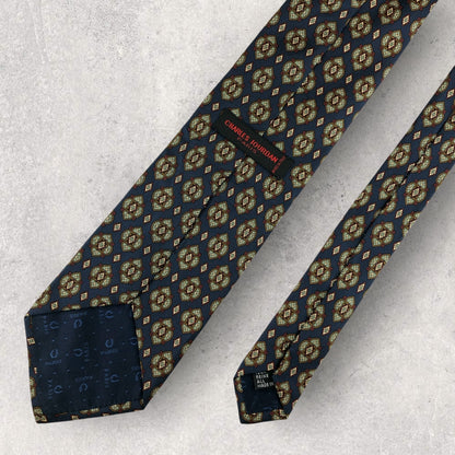 【6837】良品！シャルルジョルダン　ネクタイ　ネイビー系