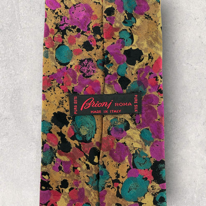 【6852】良品！ブリオーニ　ネクタイ　ブラウン系