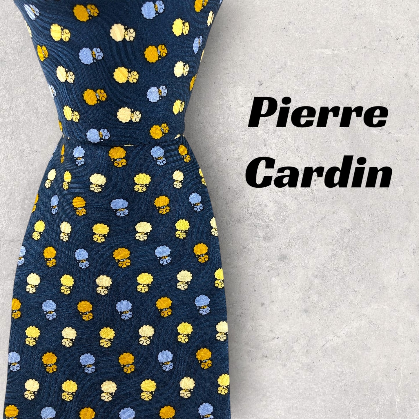 【6855】美品！ピエールカルダン　ネクタイ　ブルー系