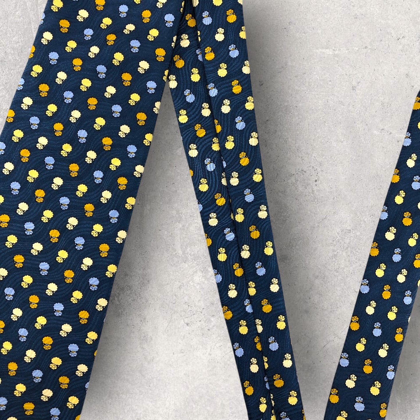 【6855】美品！ピエールカルダン　ネクタイ　ブルー系