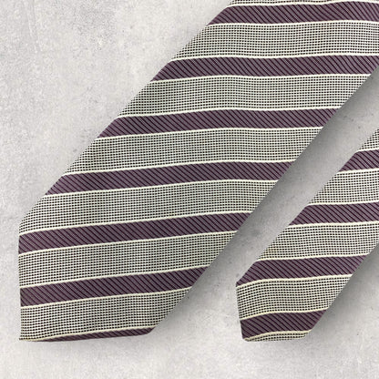 【6857】美品！エルメネジルドゼニア　ネクタイ　パープル系