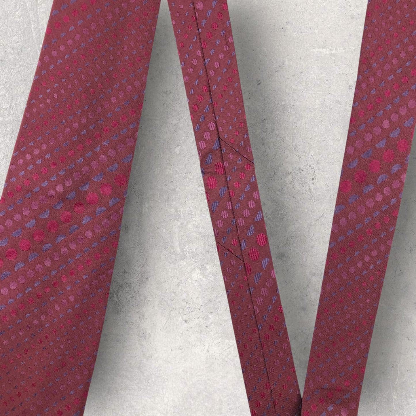 【6882】美品！ニコル　ネクタイ　レッド系　ボルドー系