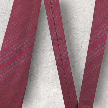 【6882】美品！ニコル　ネクタイ　レッド系　ボルドー系