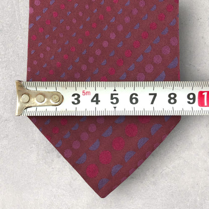 【6882】美品！ニコル　ネクタイ　レッド系　ボルドー系