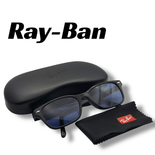 [81] Excellent condition! Ray-Ban sunglasses, black, RB5345-D, blue lenses 